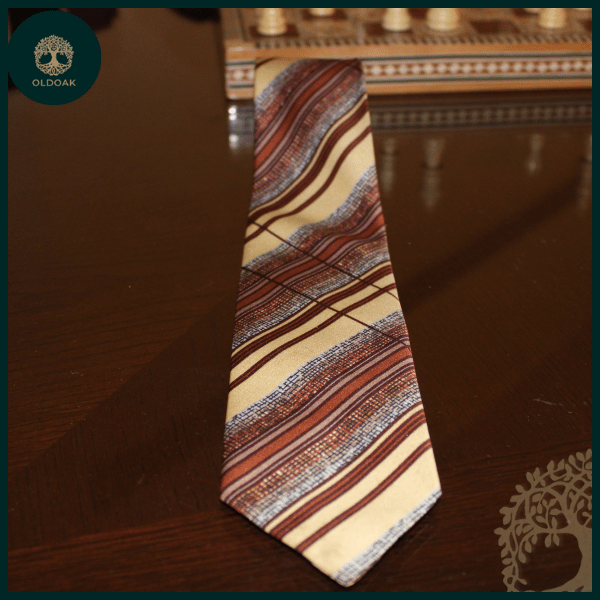 Subtle Charm: Beige Pinstripe Tie