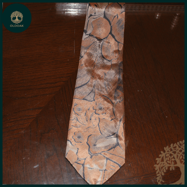 YSL Brown Silk Tie - Image 2